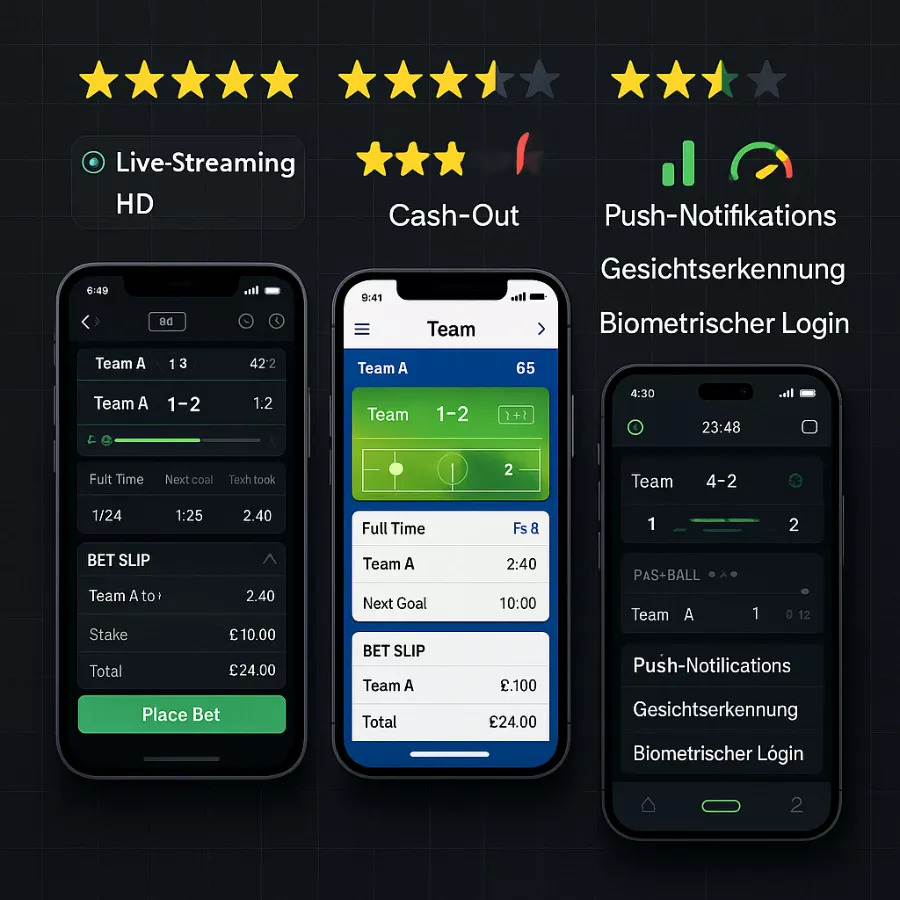 Beste Wett-Apps 2025 im Test - Interface Vergleich, Features und Performance der Top Sportwetten Apps