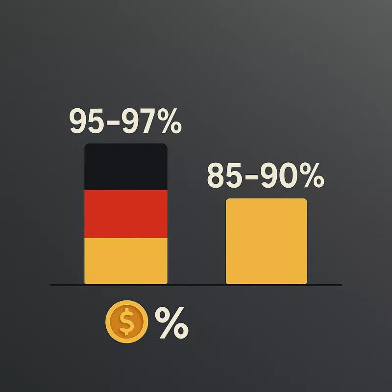 Bundesliga Quotenschlüssel Vergleich - 95-97% vs andere Ligen mit höheren Margen im Wettmarkt