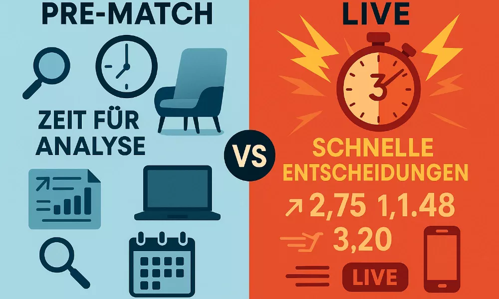 Pre-Match vs Live-Wetten Vergleich - Unterschiede zwischen Vorspiel-Analyse und Echtzeit-Wetten