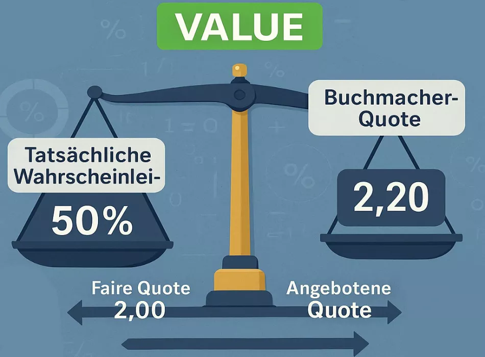 Value Betting Konzept - Wahrscheinlichkeit versus Quoten für profitable Wettstrategie