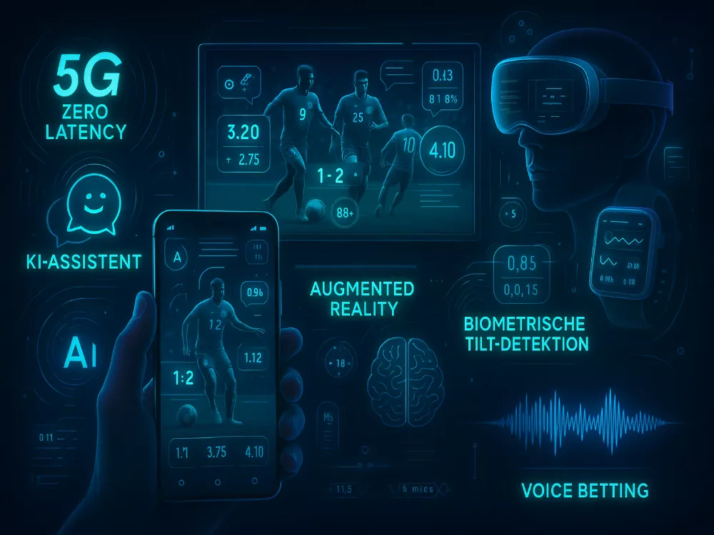 Zukunft Mobile Wetten - 5G, Augmented Reality, KI-Assistenten und biometrische Technologie für Sportwetten